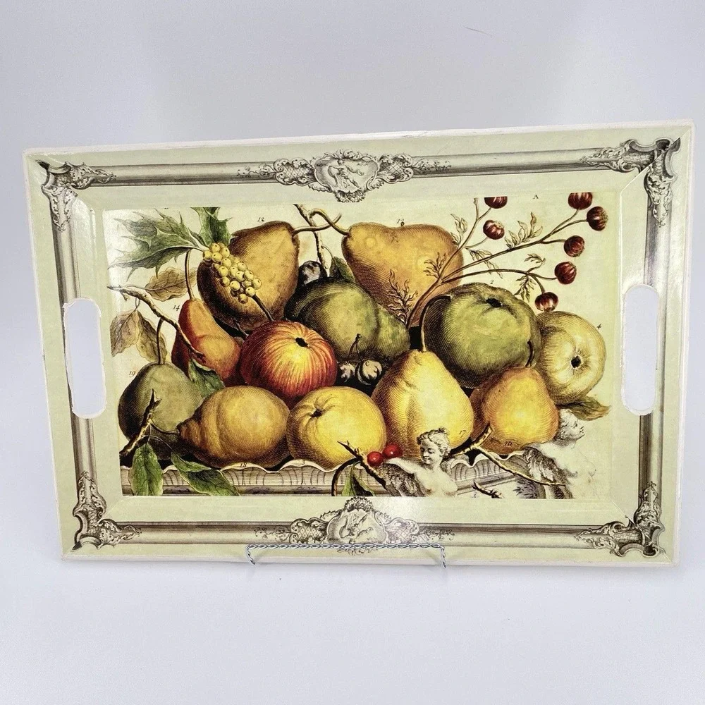 Colonial Williamsburg CREATIVE CO-OP Serving Tray Garden Story Botanical ‎ Fruit